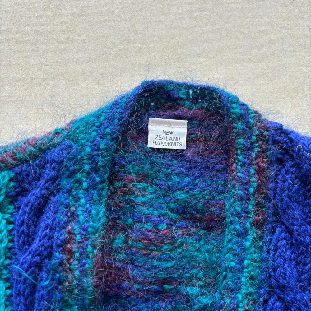 Vintage 90s New Zealand Handknits Cardigan Sweater